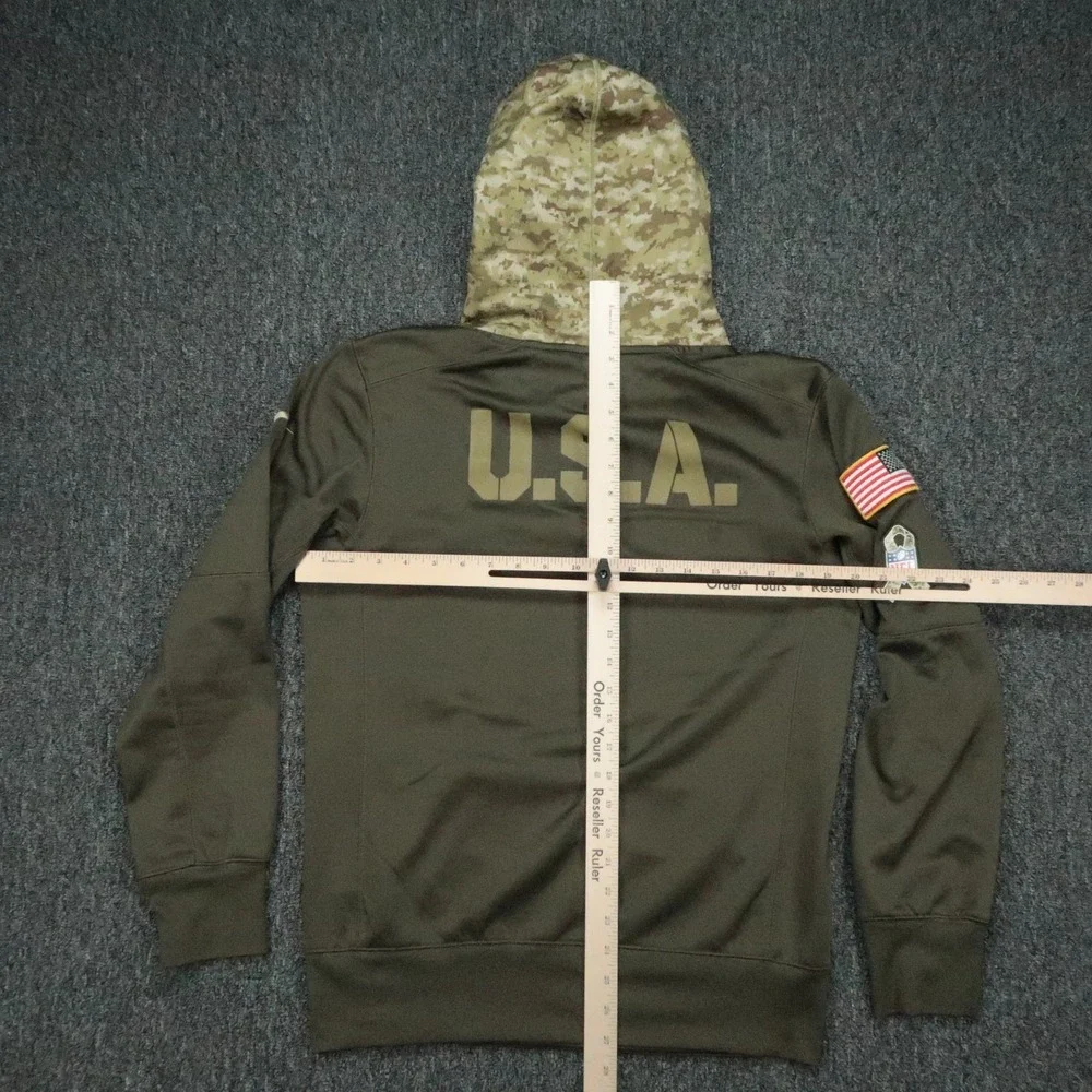 Arizona Cardinals Hoodie Mens Small Green Nike Salute To Service Camo Pullover
